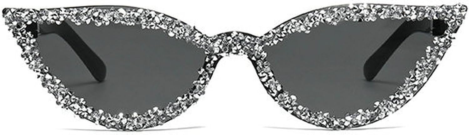 

Солнцезащитные очки COTIA Small Cat Eye с бриллиантами и стразами для женщин, в полной оправе, с блестящими кристаллами, милые солнцезащитные очки в форме кошачьего глаза, Black