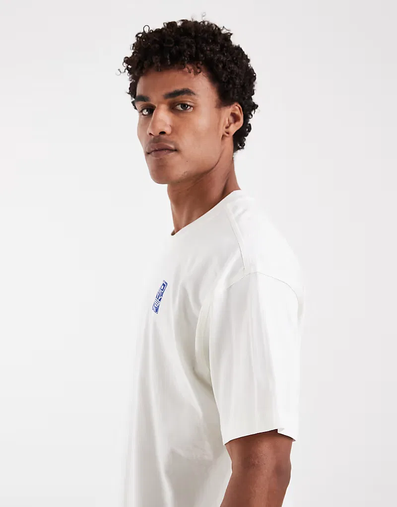 Футболка Adidas Originals Original Sound, бело-голубой — фото 4