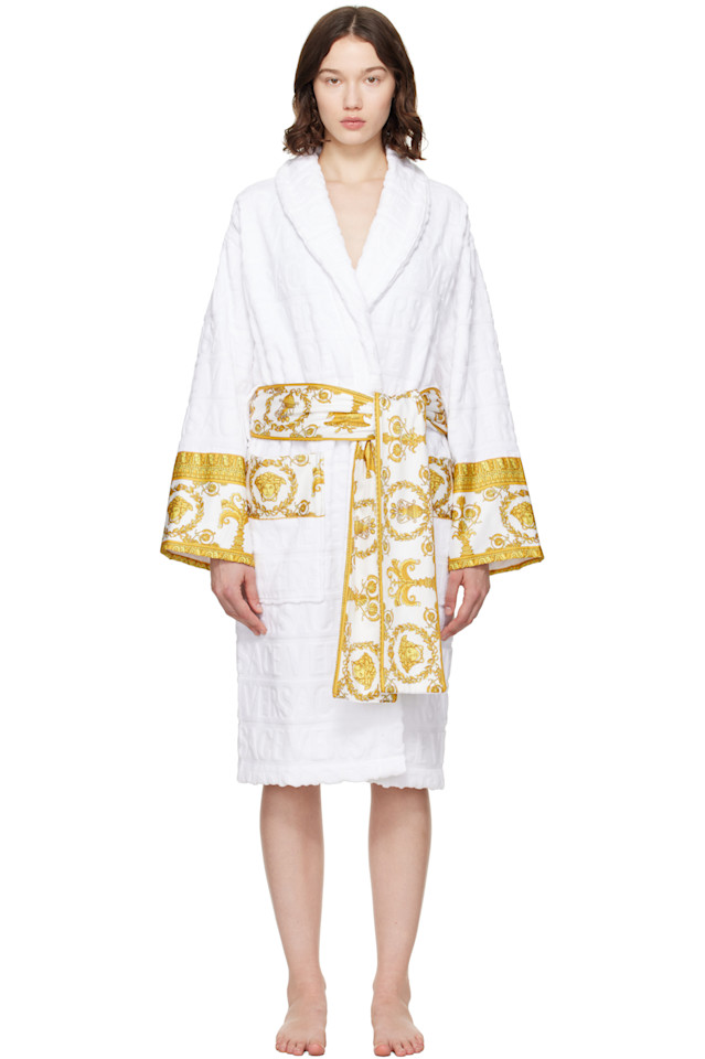 

Банный халат I heart baroque Versace, белый