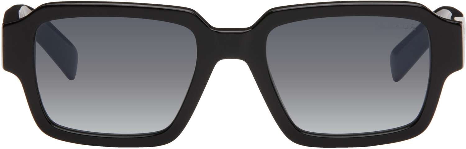 

Черные солнцезащитные очки с логотипом Prada Prada Eyewear, Black/Graphite gradient