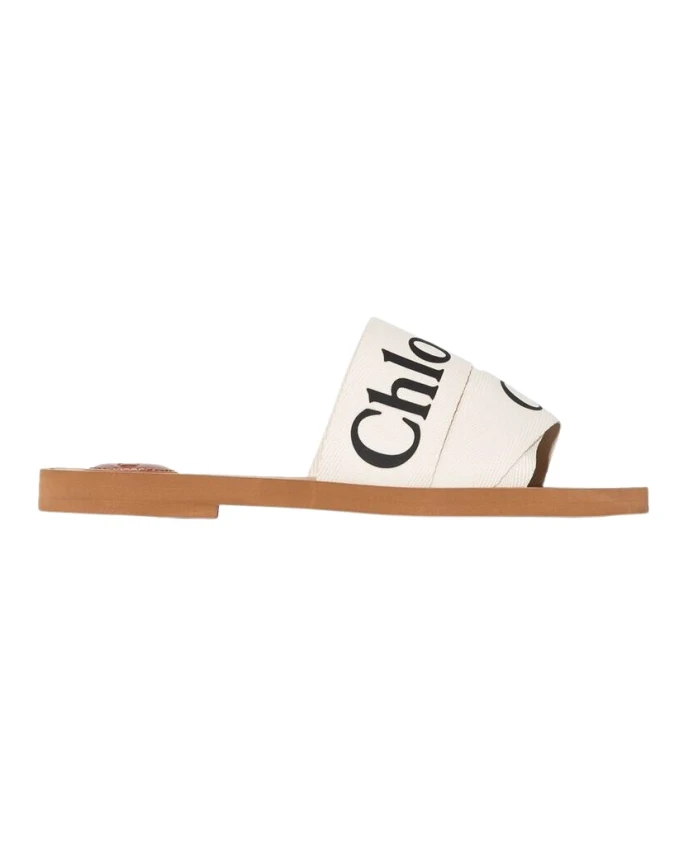 

Туфли Лодочки Woody на плоской подошве Chloé, белый