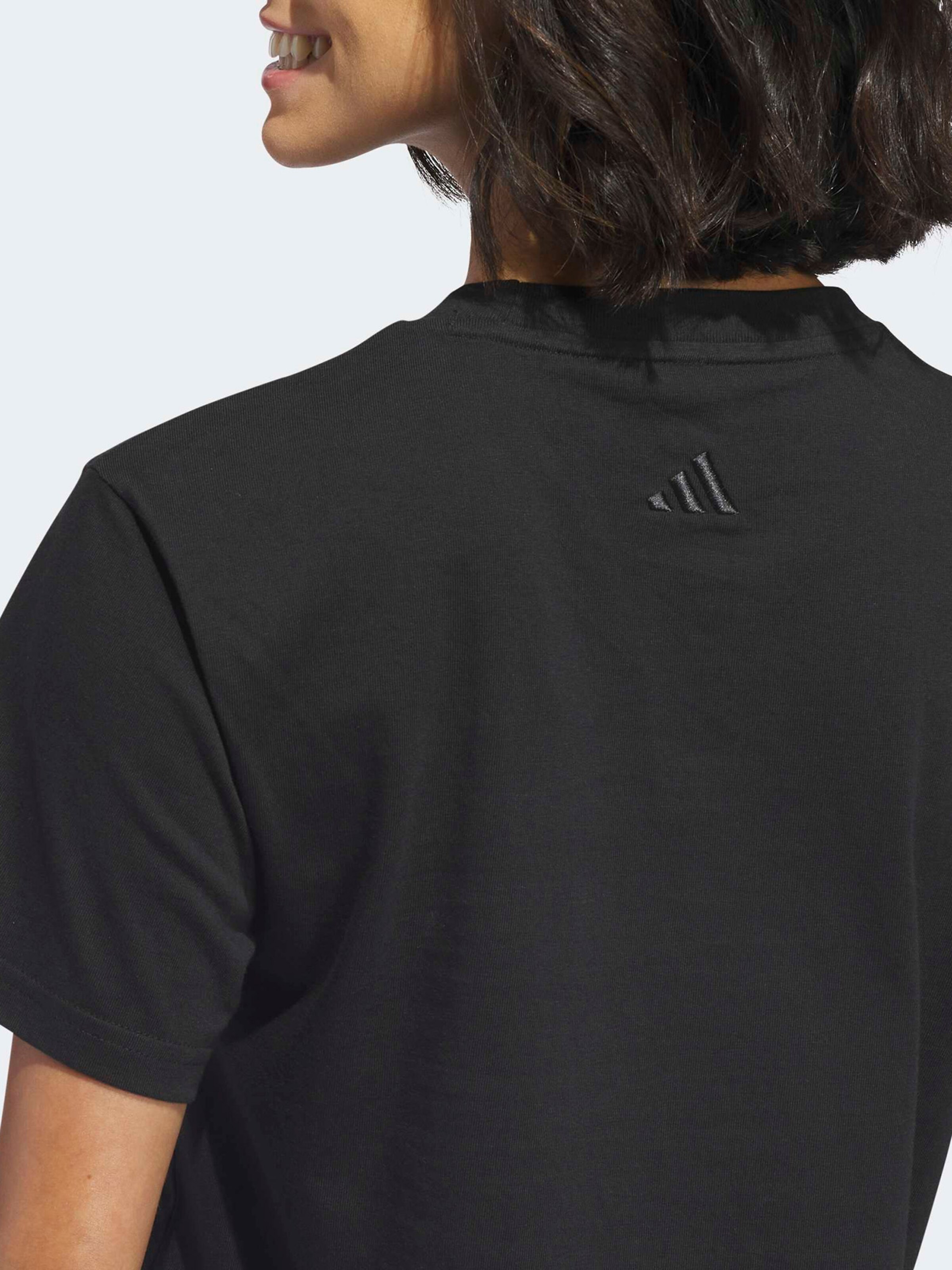 Adidas Sportswear Футболка для тренировок 'LIN BOW' черного цвета — фото 4