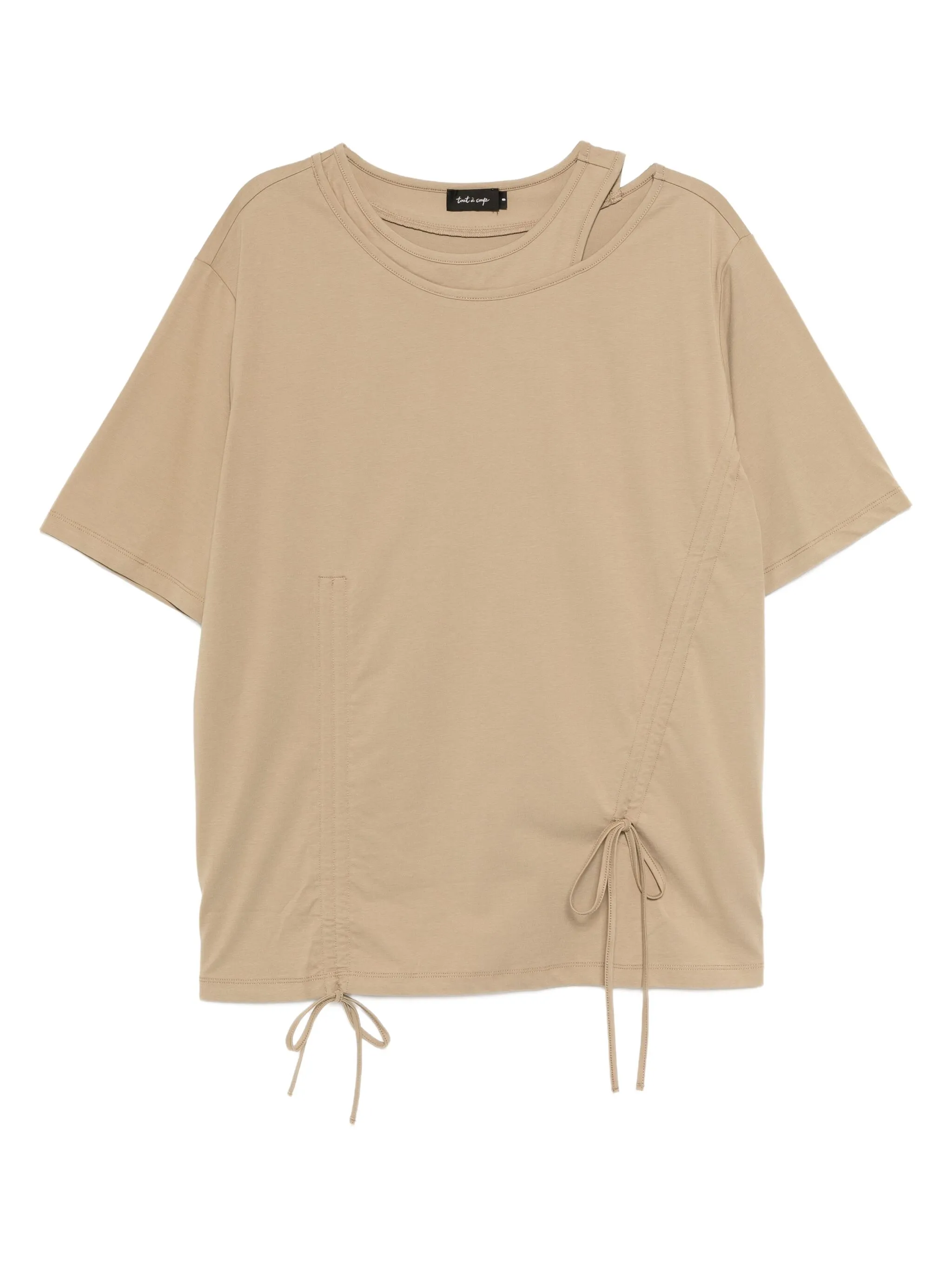 

Футболка со сборками Tout A Coup, коричневый