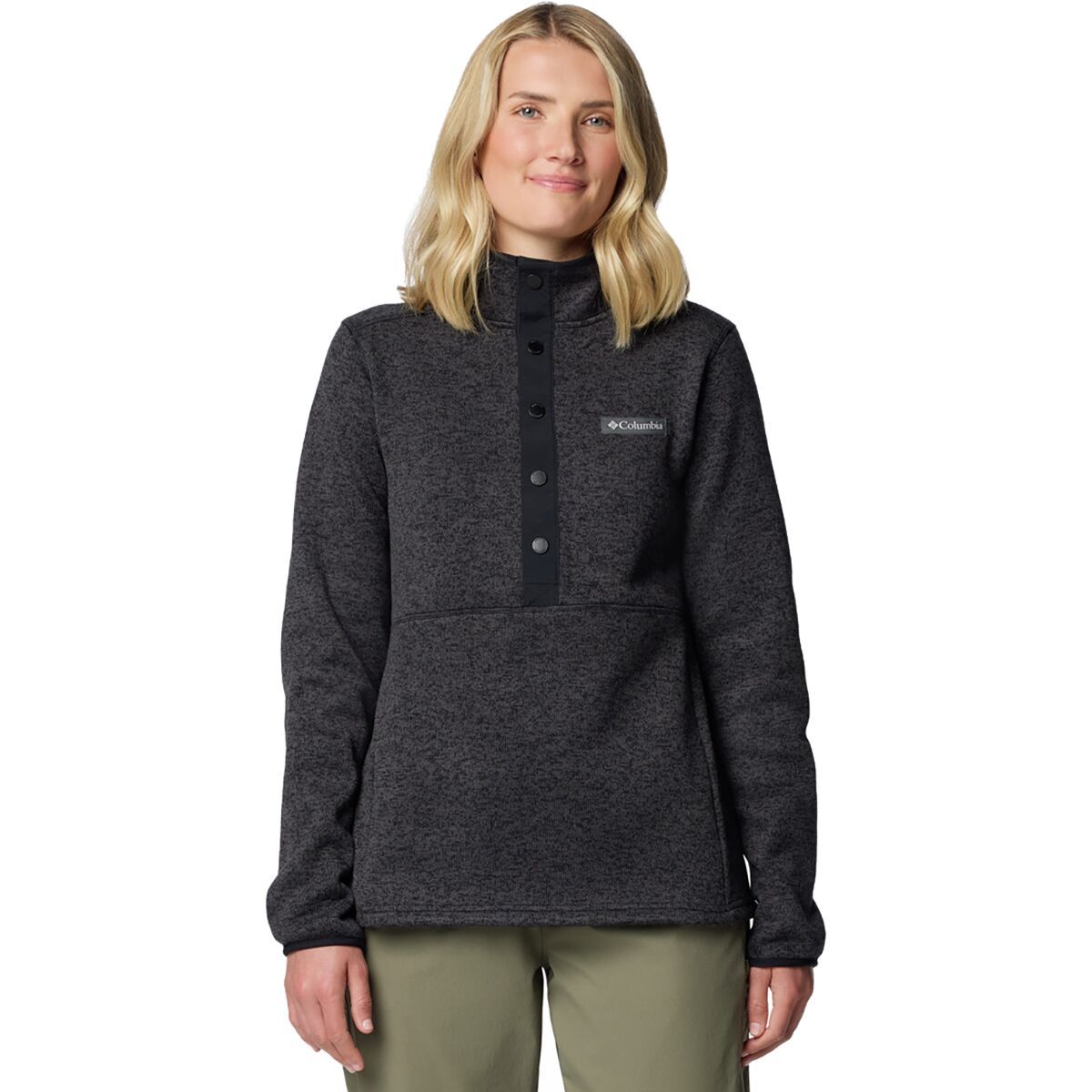 

Свитер с полузастежкой на пуговицах Weather 1/2-Snap Pullover Columbia, черный