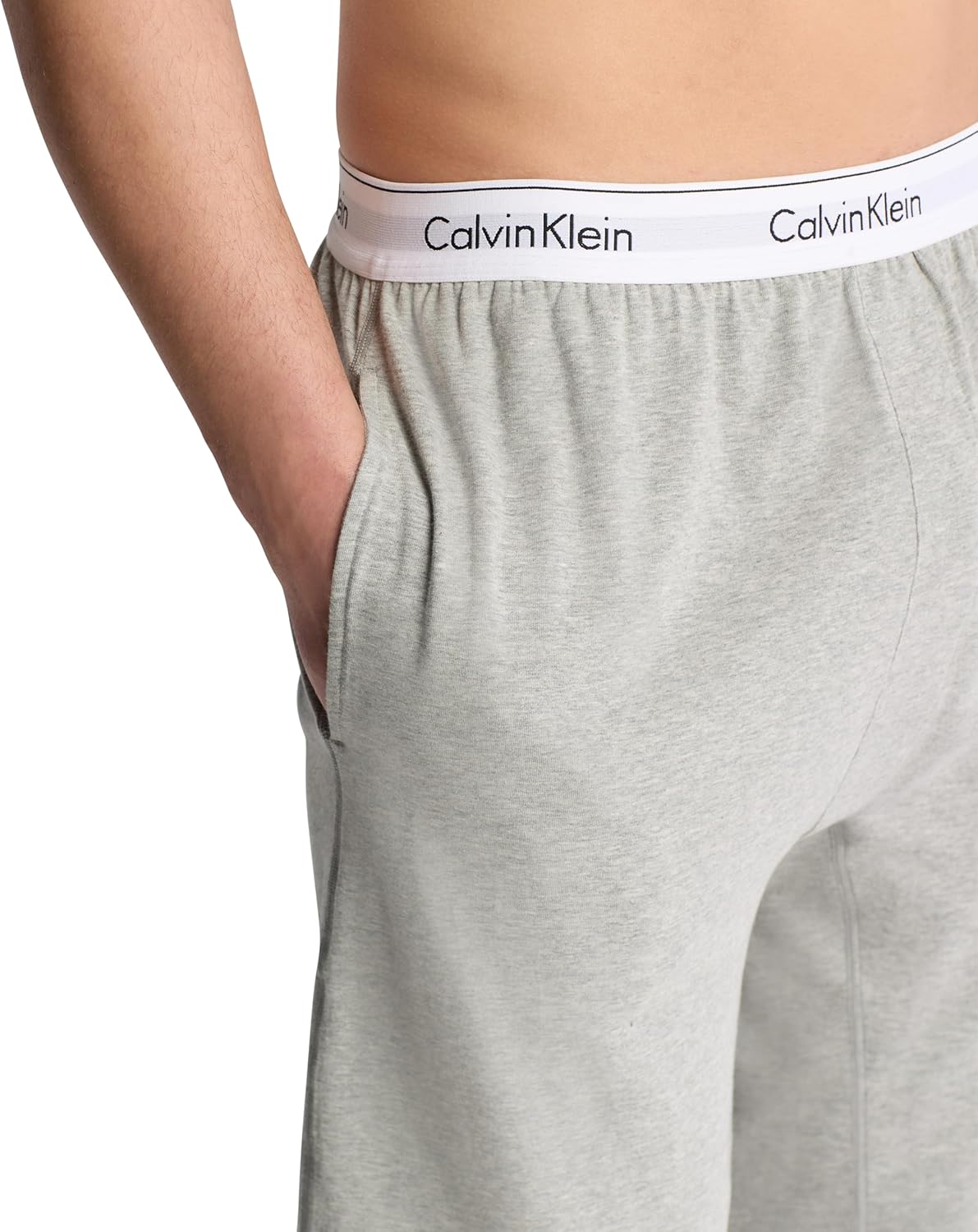 Мужские современные хлопковые спортивные брюки Calvin Klein, Medium Grey Heather — фото 3