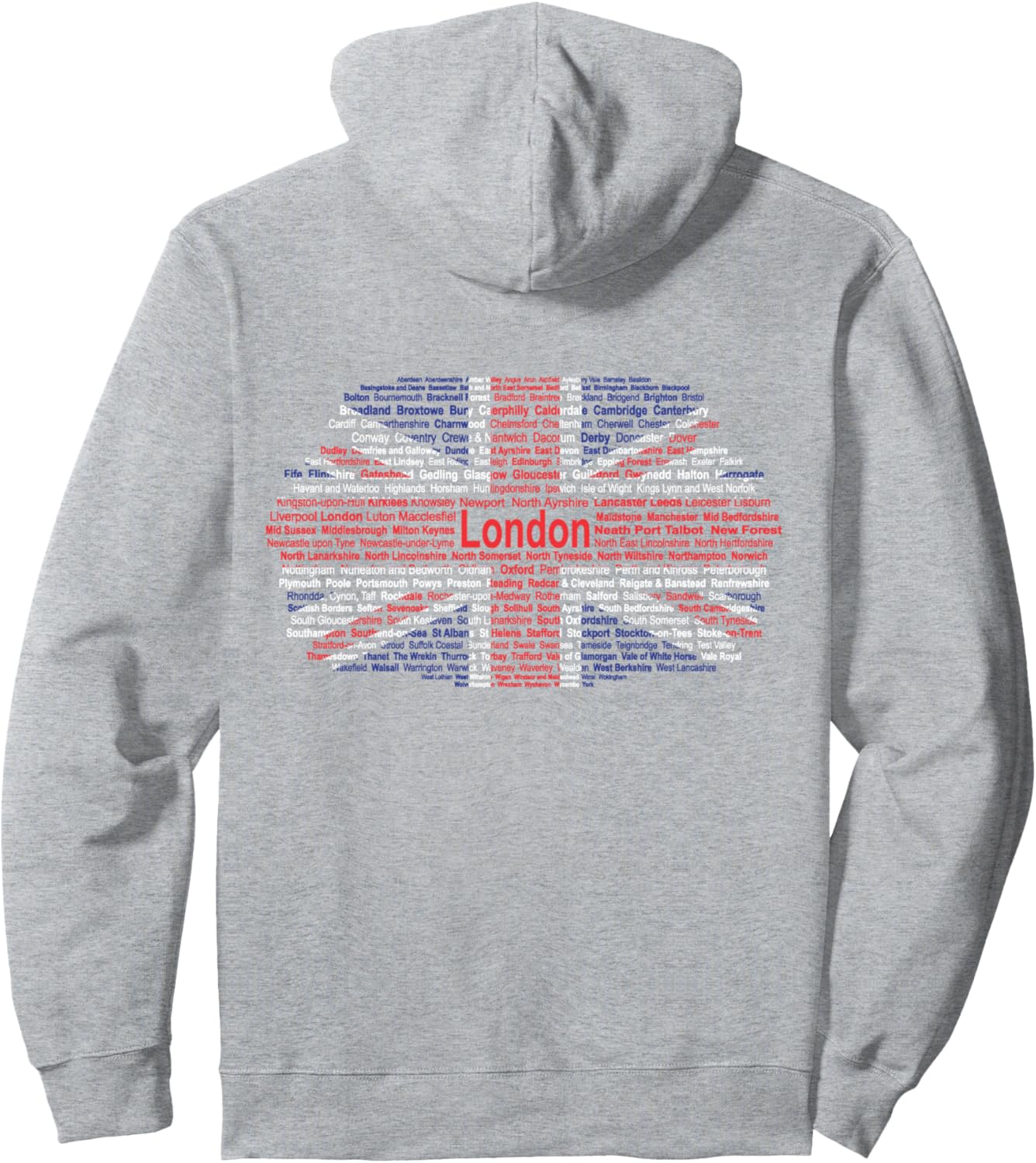 

Толстовка с капюшоном London Calling Union Jack Towns British Tourist Souvenir Hoodie Urban Attitude, серый