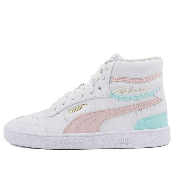 

Кроссовки ralph sampson mid k mid-top sneakers white/pink/blue Puma, белый