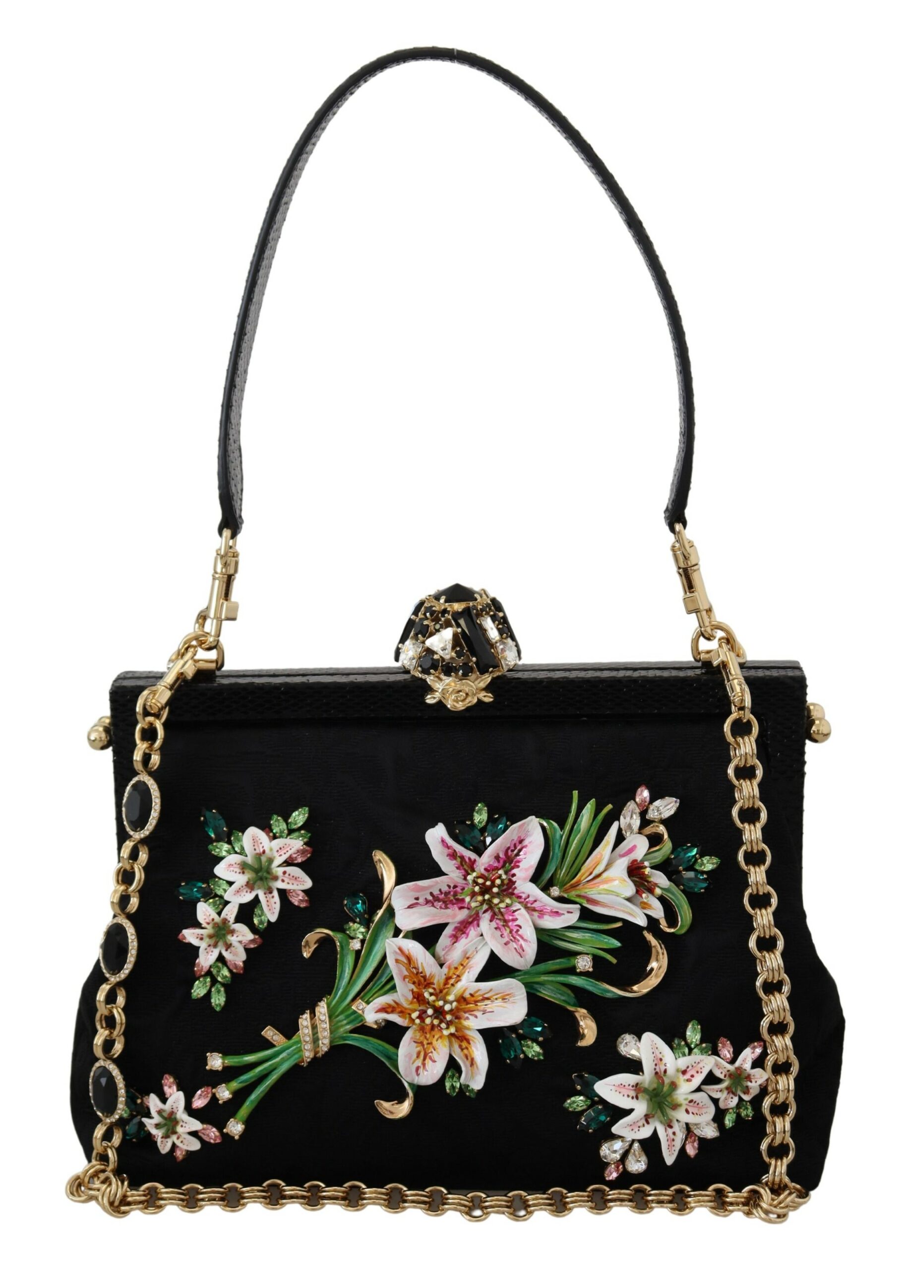 

Элегантный вечерний клатч Vanda с экзотической отделкой Dolce & Gabbana, черный