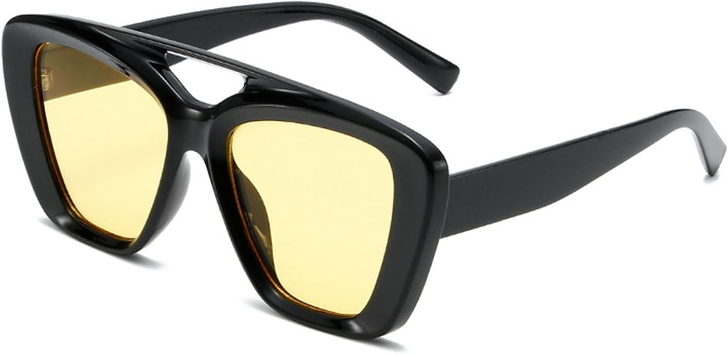 

Крупные солнцезащитные очки-пилот для женщин и мужчин, модные квадратные солнцезащитные очки с двойным лучом, трендовые модели, защита от ультрафиолета UV400 mincl, C8