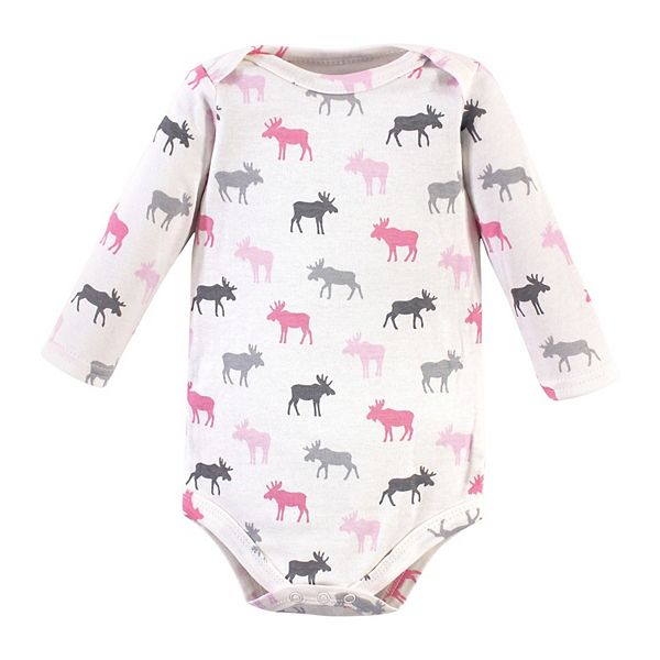Боди для девочки из хлопка с длинным рукавом, pink moose Hudson Baby — фото 4