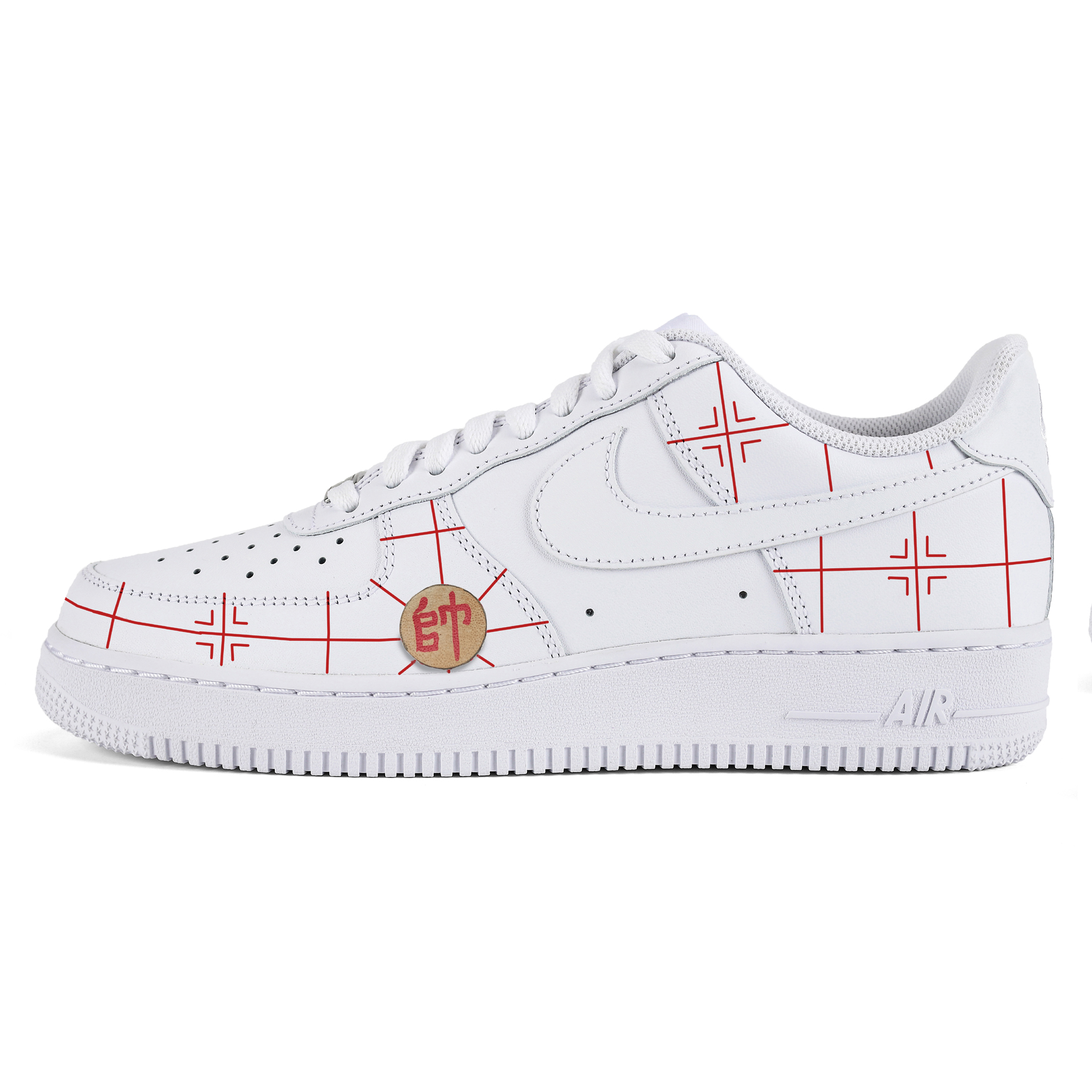 

Кроссовки Nike Air Force 1 Skateboarding Shoes Men Low-top White/red, белый