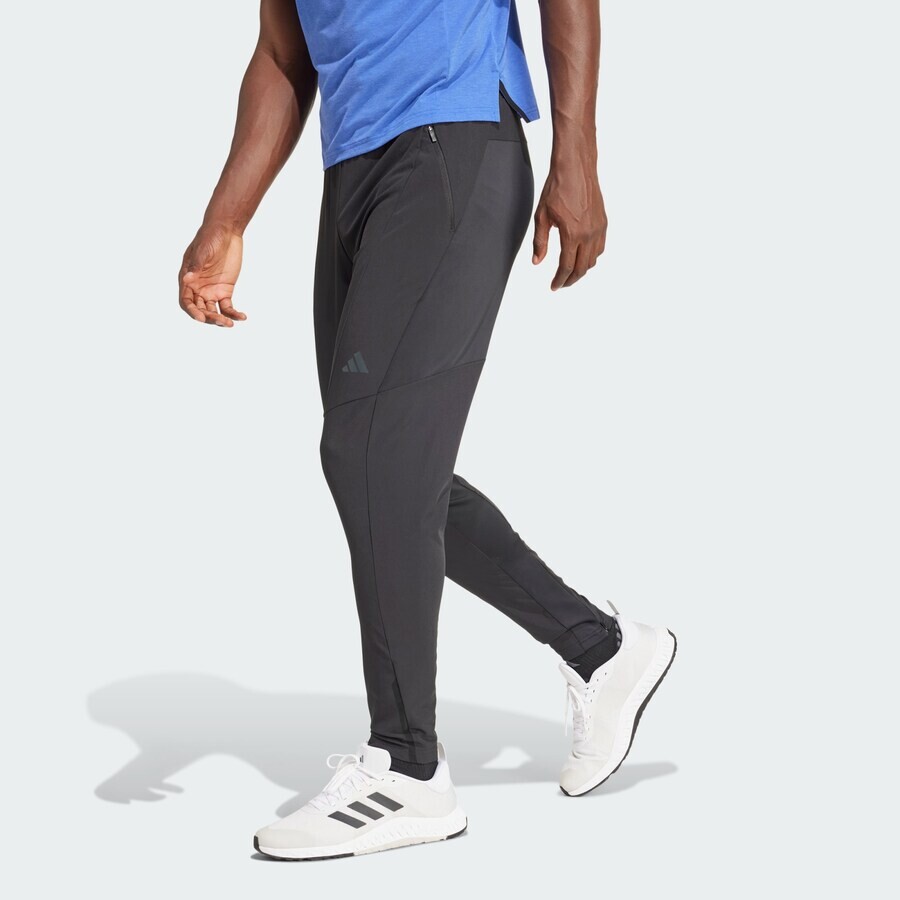 Длинные брюки ADIDAS PERFORMANCE Tapered Workout Pants Designed for Training, черный — фото 2