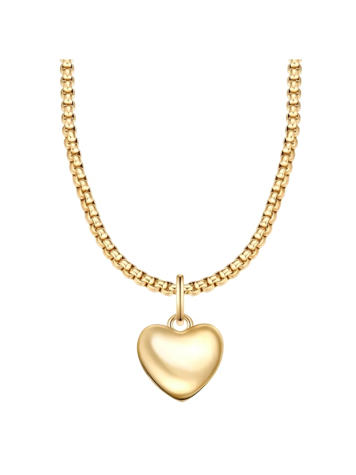 

Yokoamii Колье в виде сердца из латуни с отделкой из желтого золота