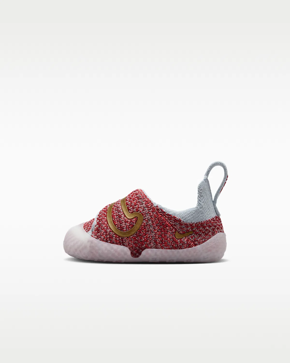 Кроссовки Nike Swoosh 1 для малышей, Sail/Team Crimson/Light Crimson/Metallic Gold