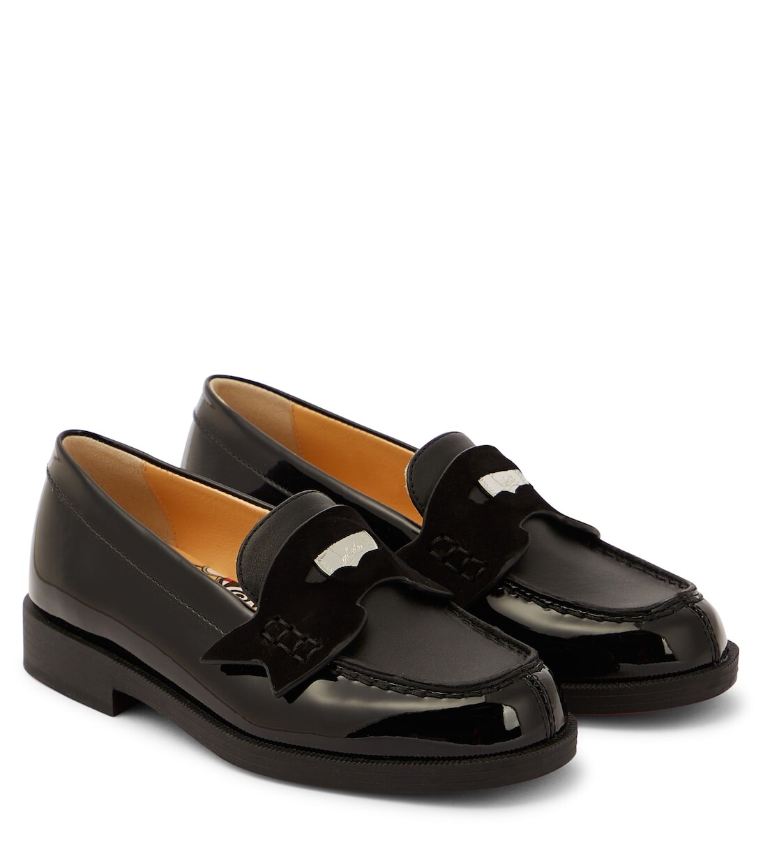 

Лакированные лоферы mini penny Christian Louboutin, черный