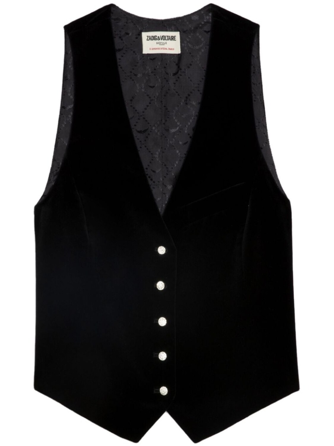 

Жилет бархатный Emaux Zadig&Voltaire, черный