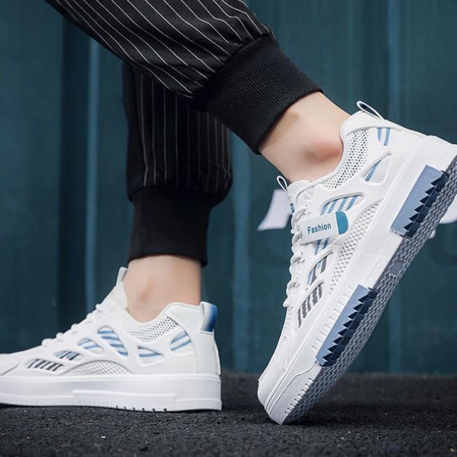 Стильные мужские дышащие повседневные кроссовки Fusecottc, синий — фото 3