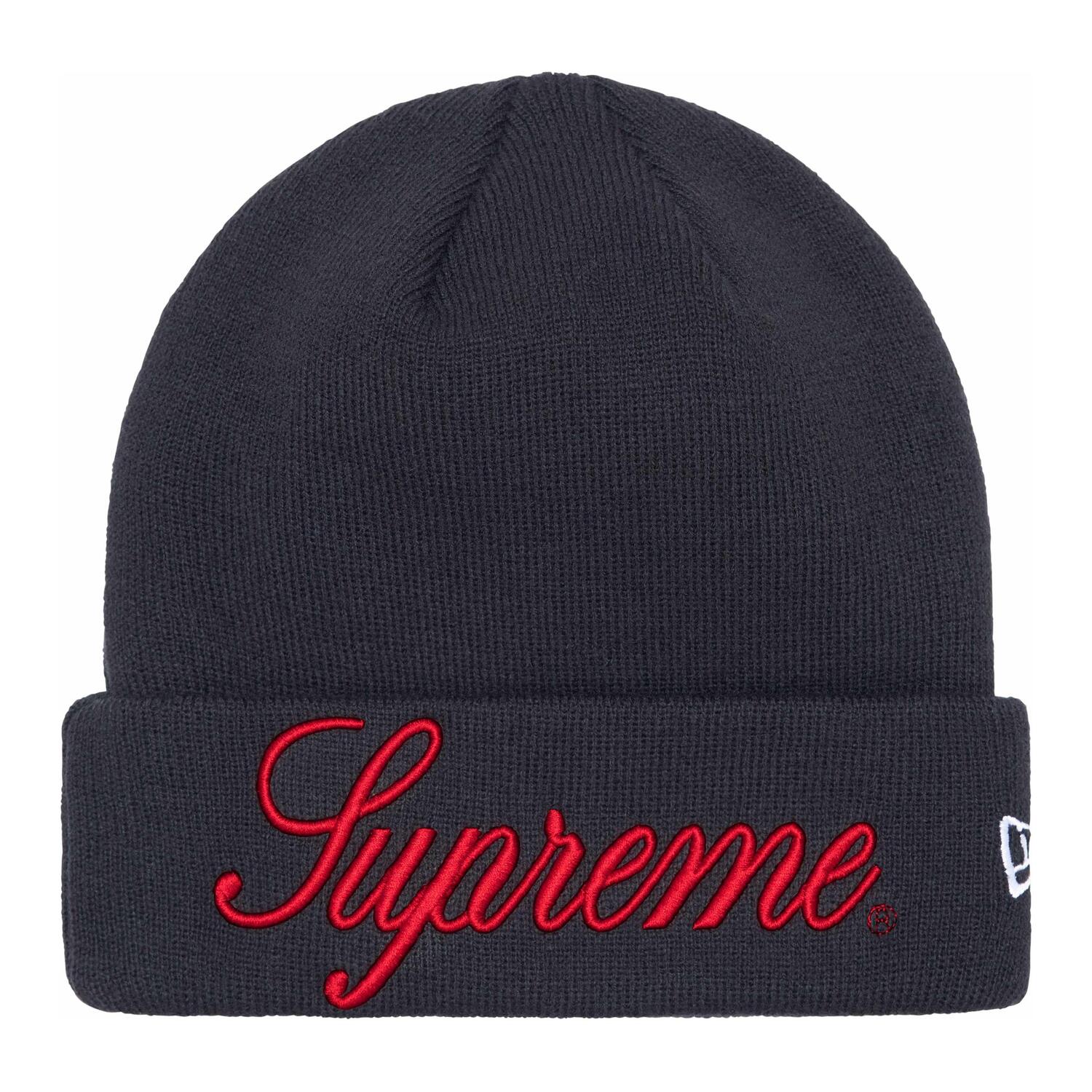 

Supreme Новая Эра вязаная шапка с надписью, Blue