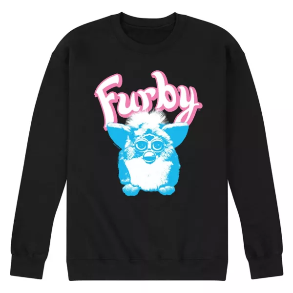 

Мужской флисовый свитшот с логотипом Furby Licensed Character, черный