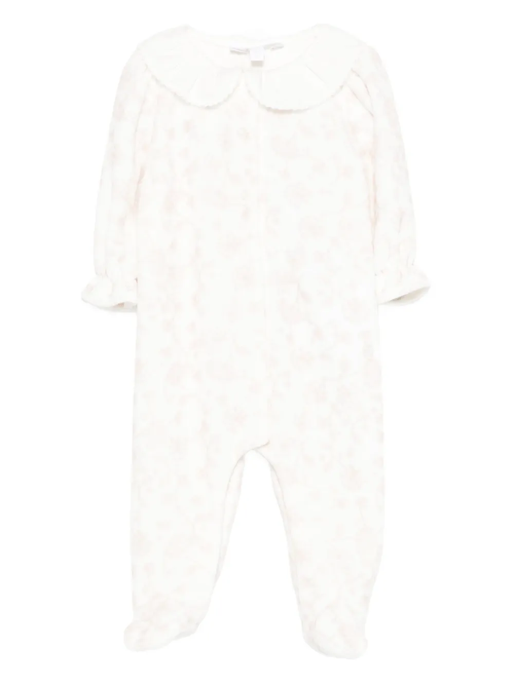 

Пижама с воротником Питер Пэн и цветочным принтом Patachou, белый