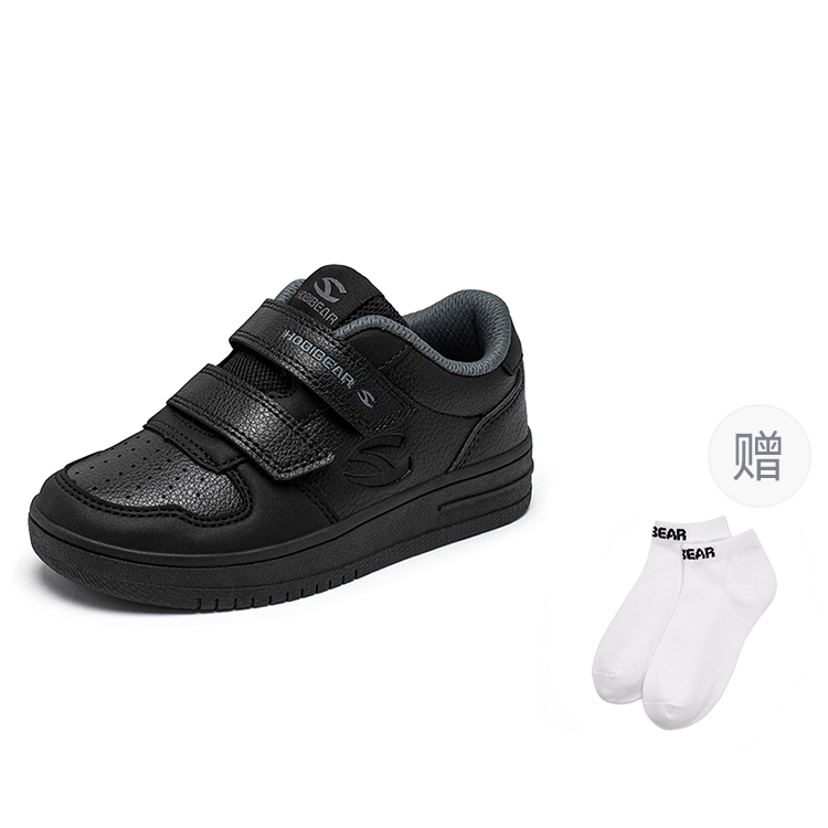 

HOBIBEAR Детские кроссовки с низким верхом, амортизирующие, устойчивые к истиранию, нескользящие, дышащие, черные