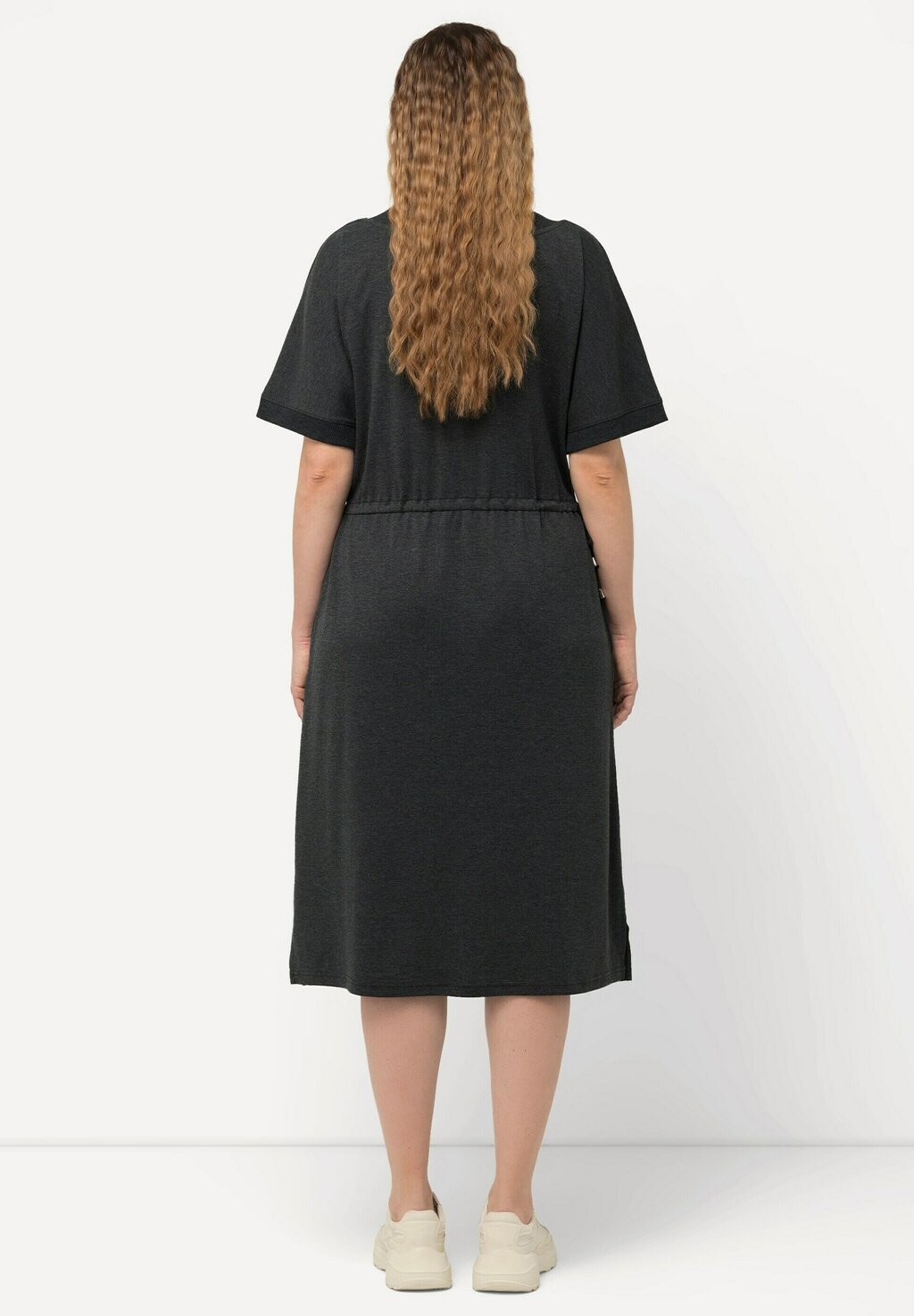 

Платье из джерси DRAWSTRING WAIST SHORT SLEEVE Ulla Popken, черный