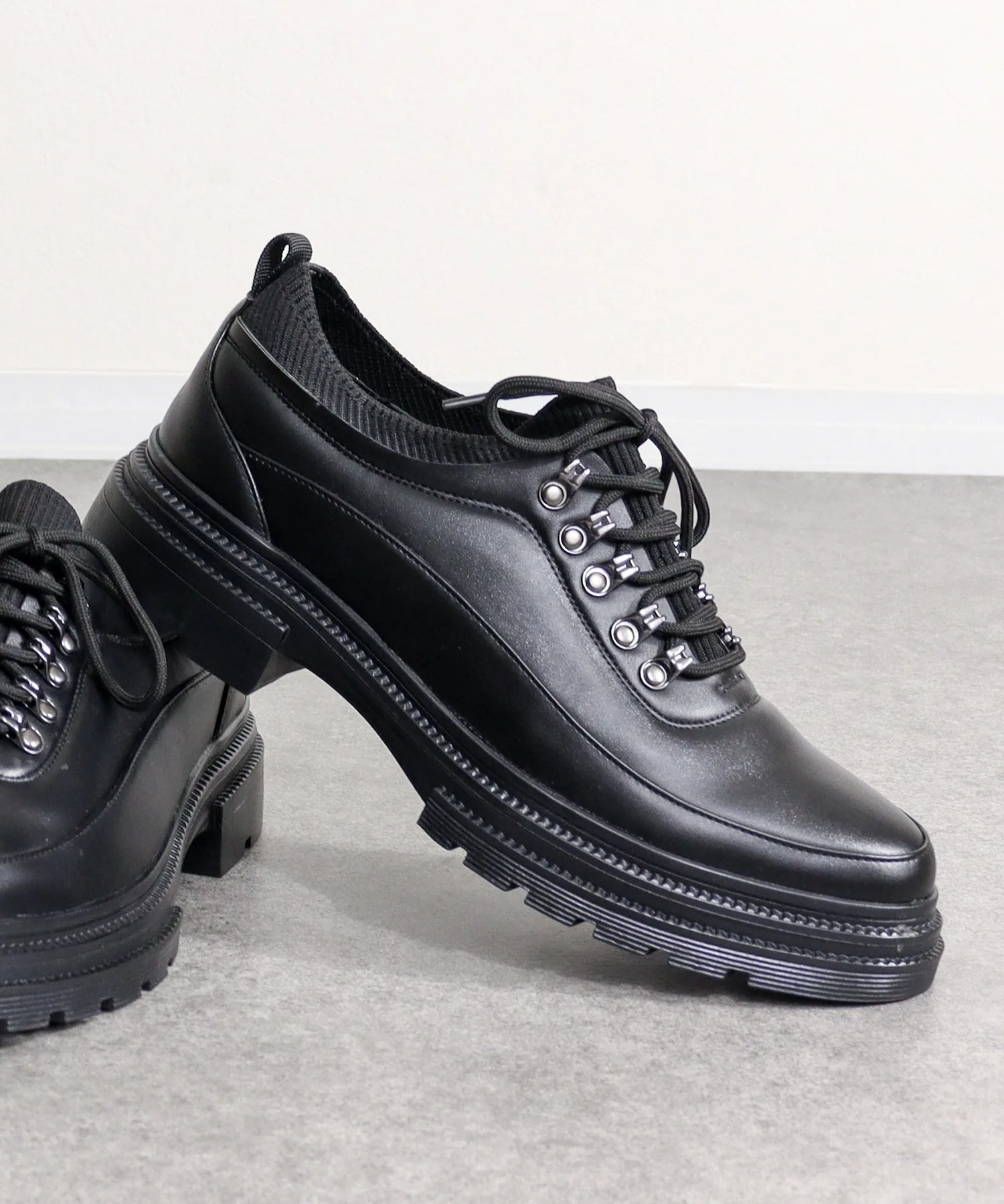 Мужские кроссовки с массивной подошвой Dedes Mountain Chunky Sole черные — фото 3