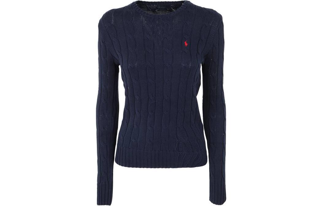 

Джемпер с круглым вырезом и вышивкой «Пони» Polo Ralph Lauren, темно-синий