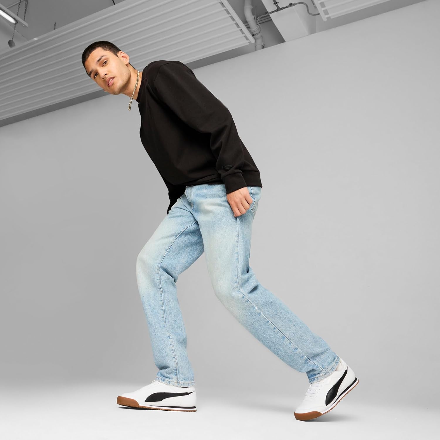 Мужские кроссовки PUMA, белый/черный/светло-серый — фото 2