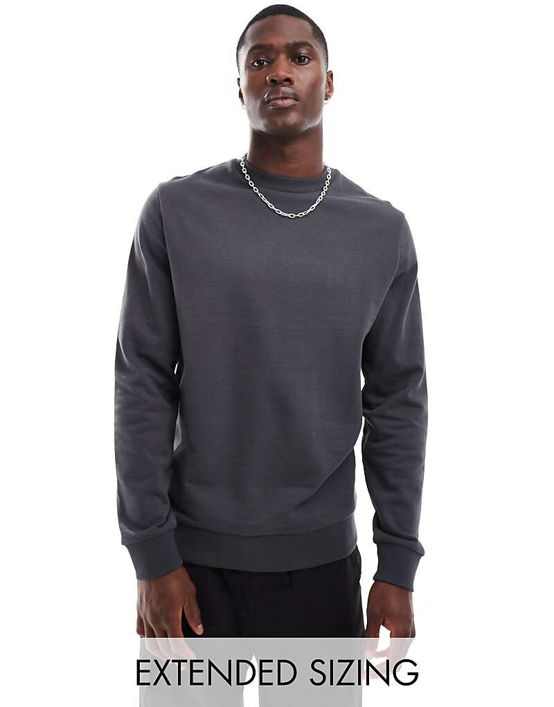 

ASOS DESIGN – Essential – толстовка с круглым вырезом графитового цвета