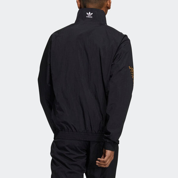 Куртка adidas originals ATM TT Stand Collar Athleisure Casual Sports Jacket Black, черный — фото 4