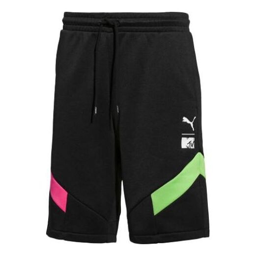 

Шорты x mtv colorblock casual shorts 'black' Puma, черный