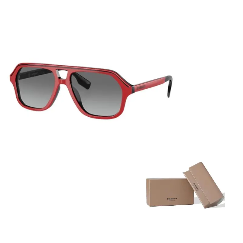 

Burberry Ацетатные авиаторские солнцезащитные очки детские красные, Red