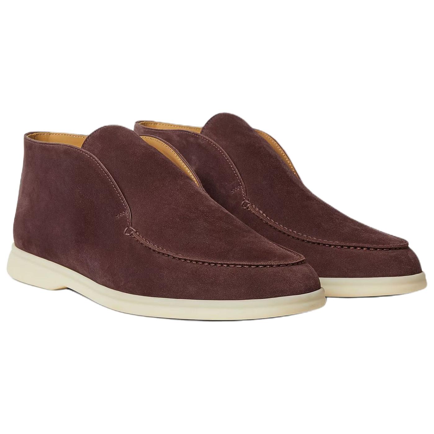 Open Walk Ankle Boots мужские темный каштан Loro Piana, темно chestnut — фото 4