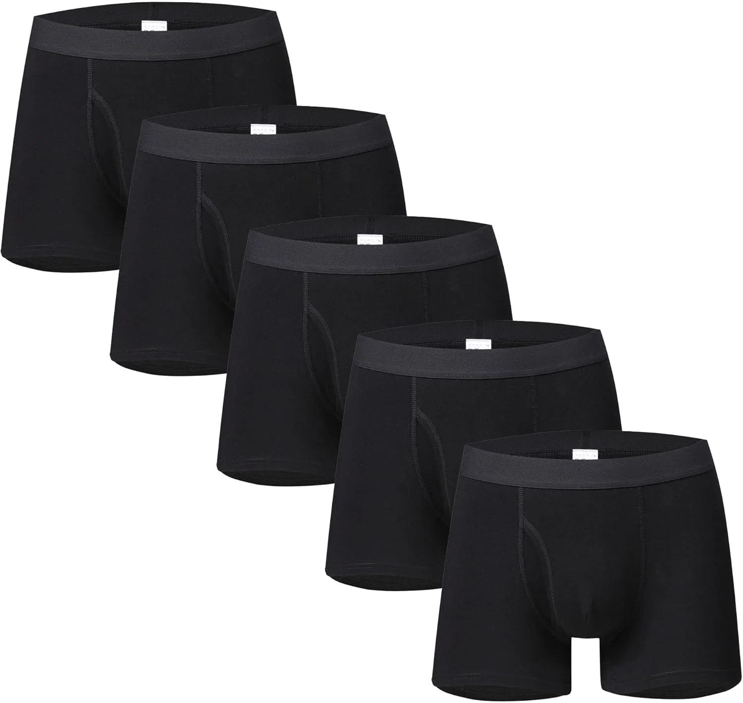 Трусы мужские, шелковистые, Black-5pc