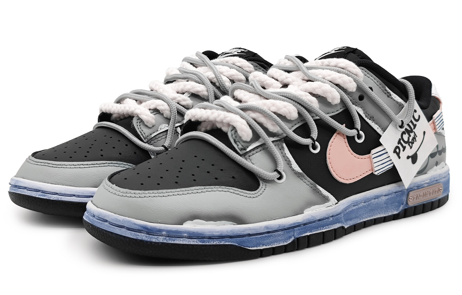 

Мужские кроссовки для скейтбординга Nike Dunk, Pink, black, gray