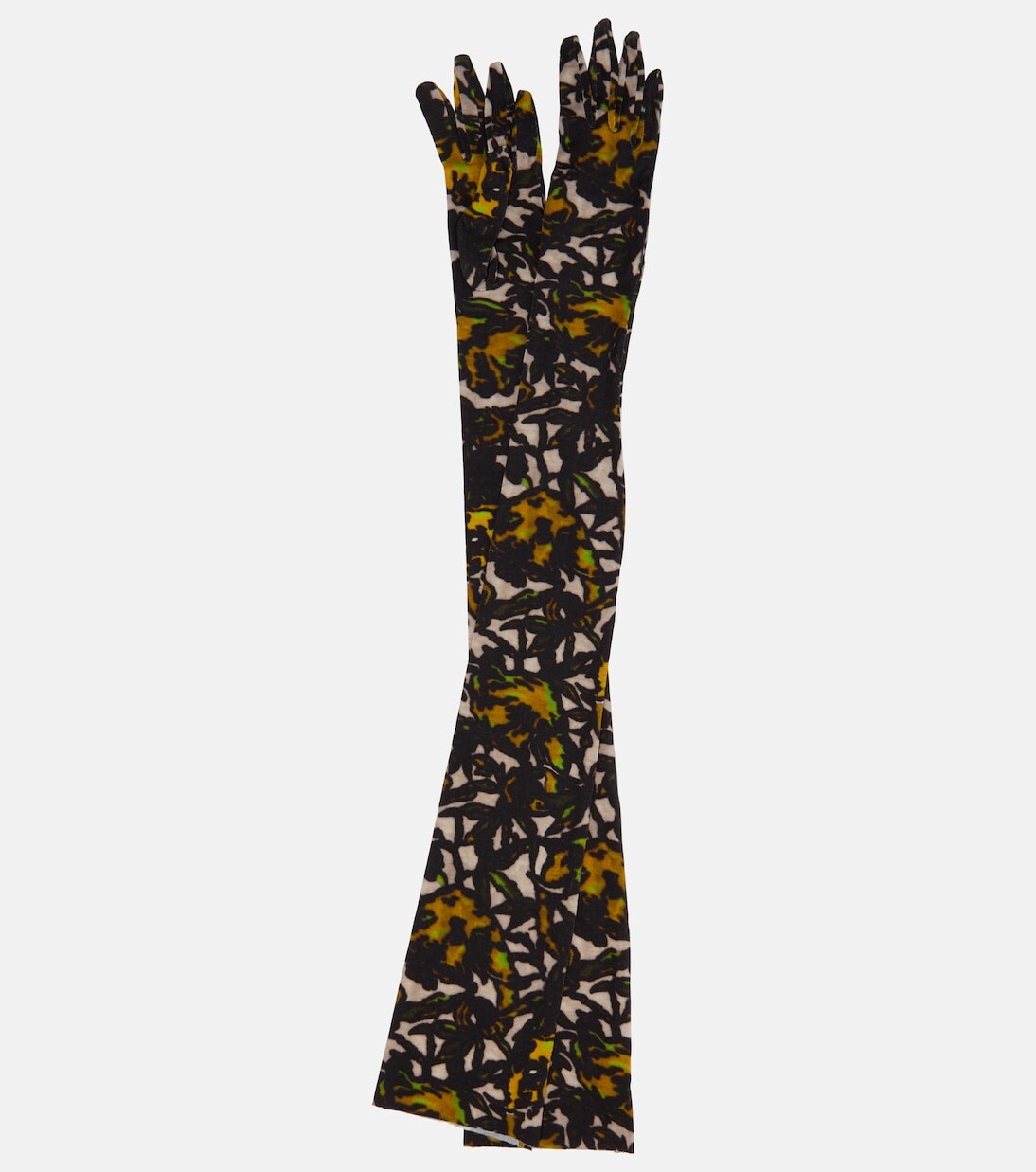 

Перчатки с принтом Dries Van Noten, мультиколор