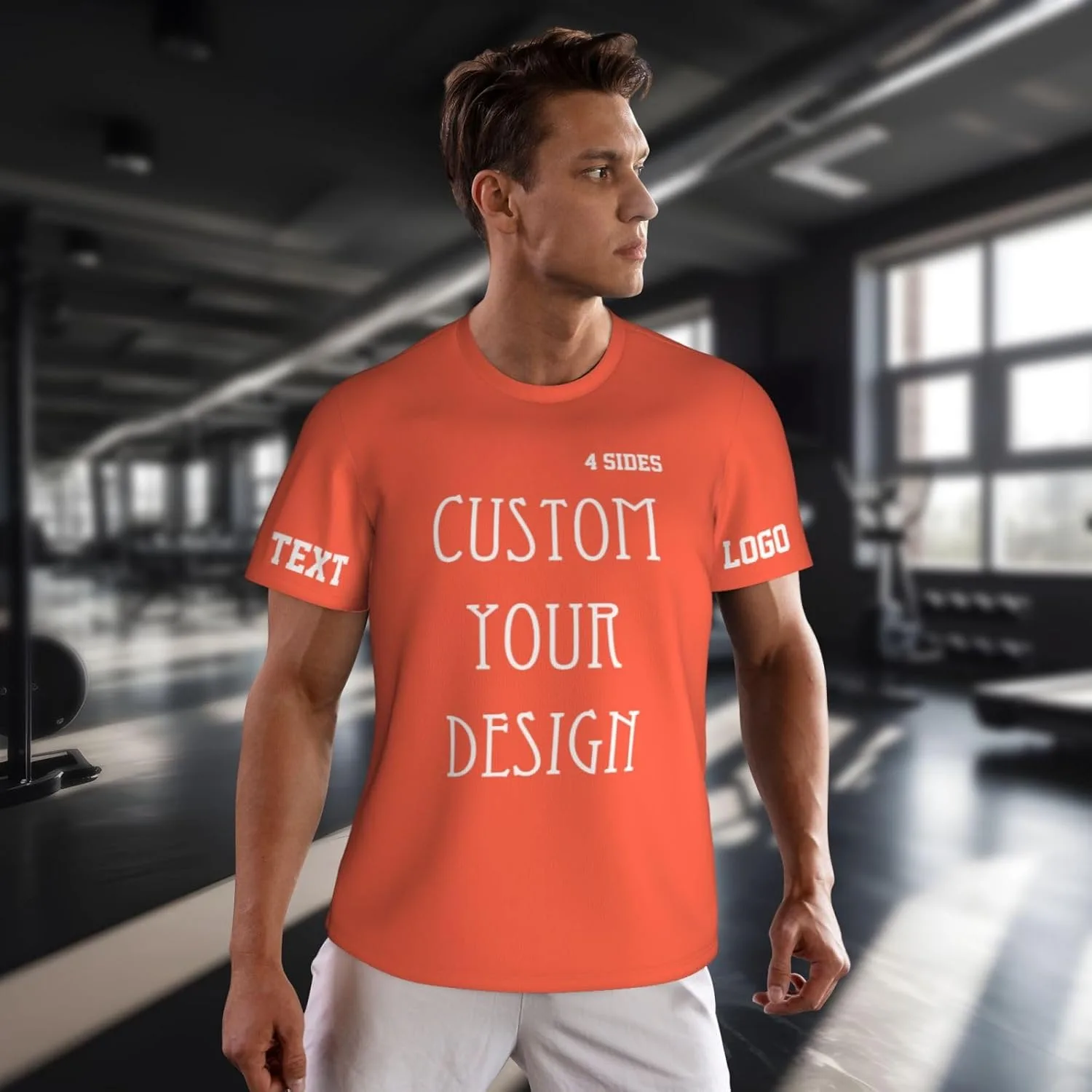Футболка Custom для мужчин с принтом на все стороны — фото 2