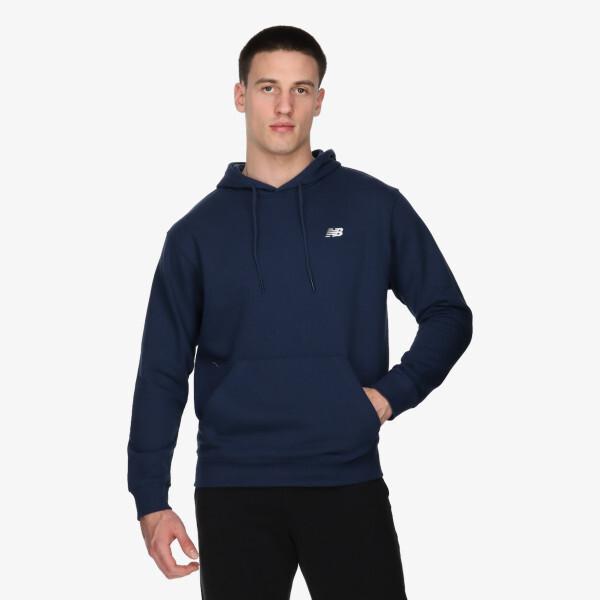 

Толстовка из френч терри с небольшим логотипом New Balance, синий