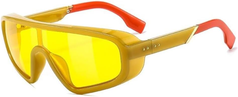 

Солнцезащитные очки-щитки 2027 года для женщин и мужчин, большие, ветрозащитные, с одной крупной оправой, спортивные, с защитой от УФ-излучения UV400 MTZJH, Light Brown