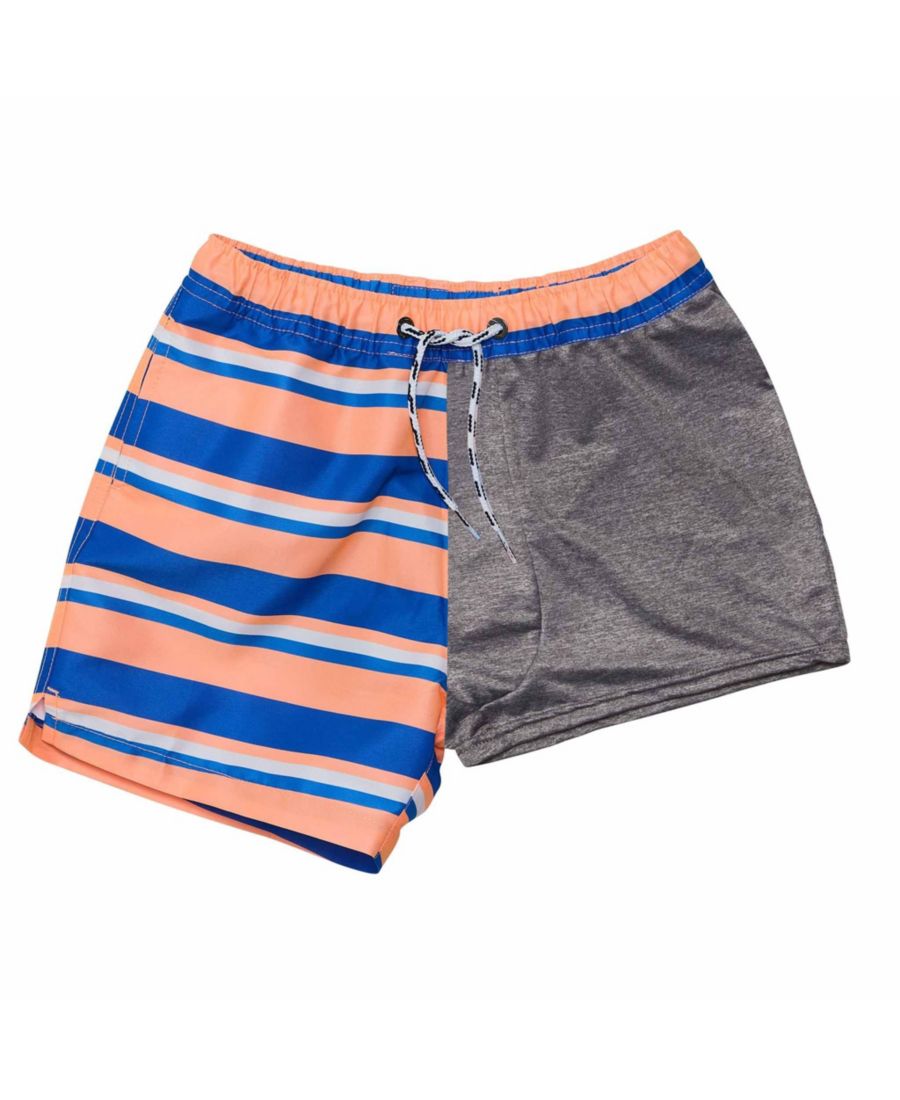 Детские плавательные шорты Tropicana Stripe из экологически чистой ткани в полоску Snapper Rock, Orange — фото 3