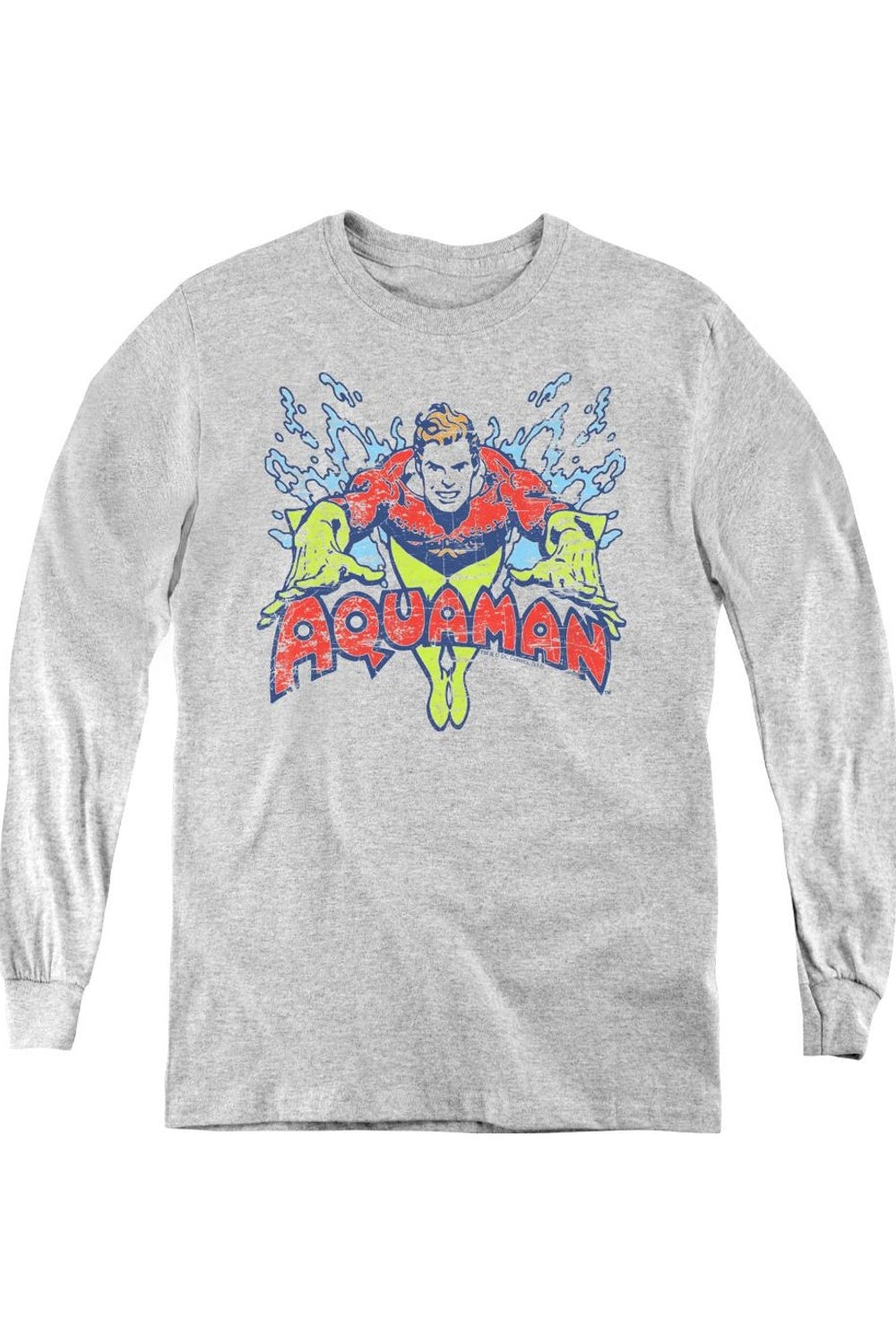 

Футболка с длинным рукавом DC Comics Splish Splash для детей Gildan, Athletic Heather