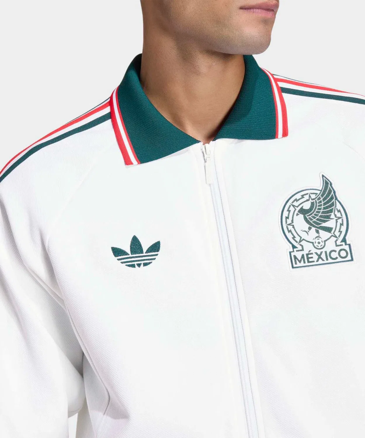 Куртка-антем сборной Мексики, выездная, Adidas, белая — фото 3