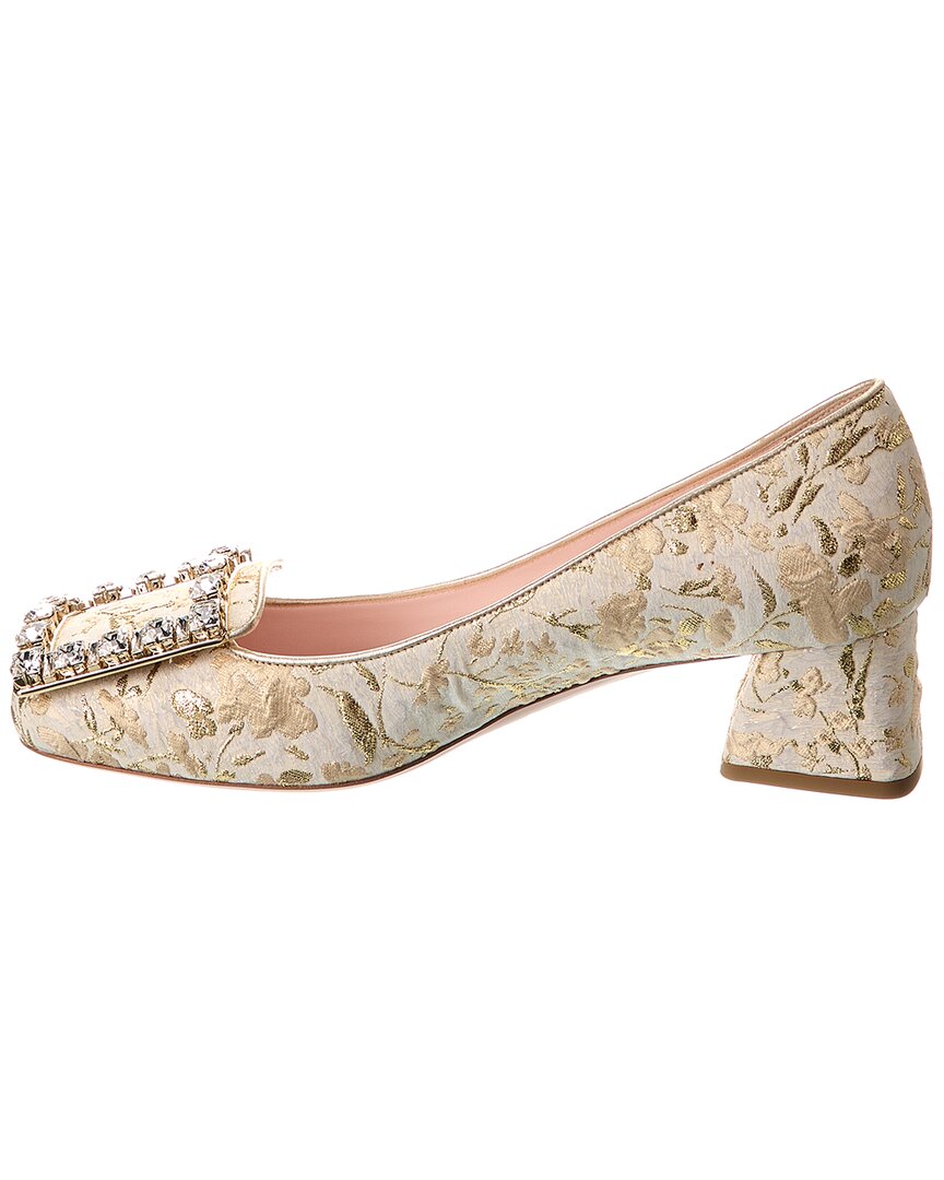 Жаккардовые туфли Roger Vivier, белый — фото 2