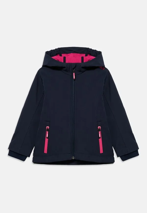 Детская куртка с капюшоном, из мягкой ткани Cmp, Blue/Magenta — фото 3