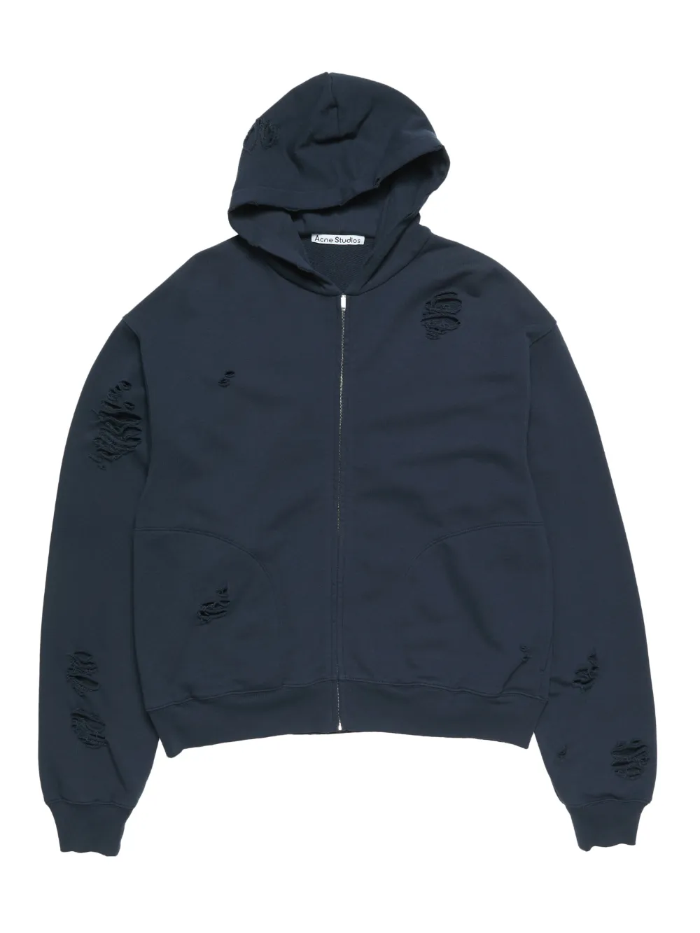 

Худи с эффектом потертости Acne Studios, синий