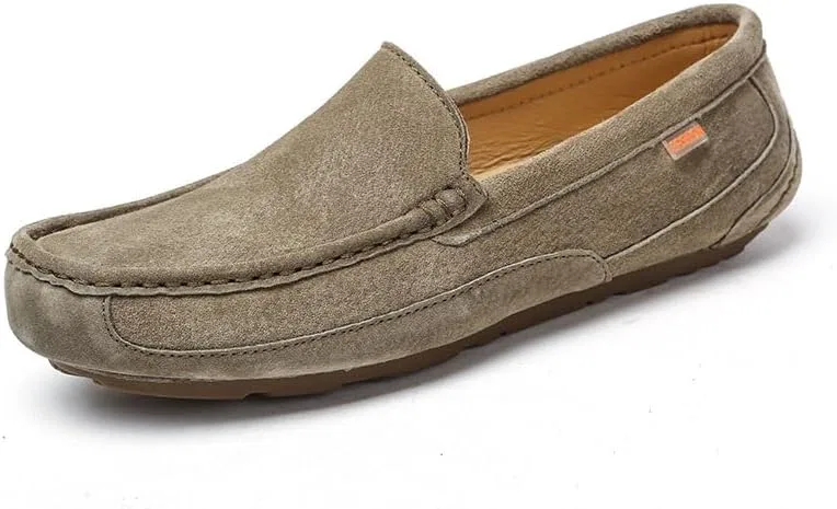 Туфли лоферы мужские на квадратном носке, Khaki SayfuR