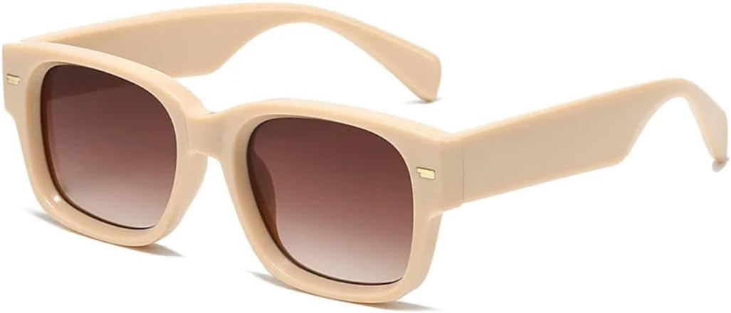 

Солнцезащитные очки с защитой от УФ-излучения UV400 | Легкая оправа с градиентными заклепками | Для женщин и мужчин, для занятий спортом на открытом воздухе и вождения DSVIGF, Beige-brown