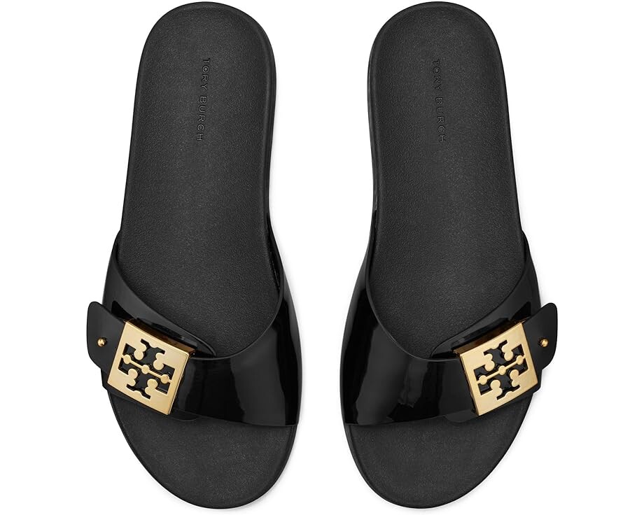 Сандалии Tory Burch Buckle Slide, цвет Perfect Black/Gold/Perfect Black — фото 2
