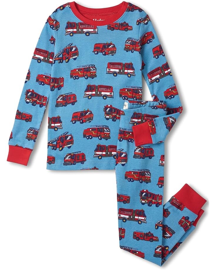 

Пижамный комплект Hatley Fire Trucks Cotton Pajama Set, синий
